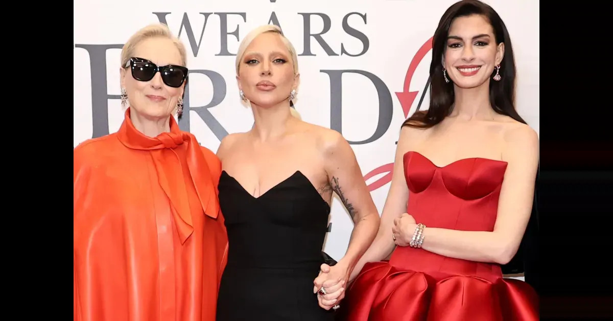 Леди Гага, Мэрил Стрип, Энн Хэтэуэй, Эмили Блант и Анна Винтур посетили премьеру фильма "Дьявол носит Prada 2"