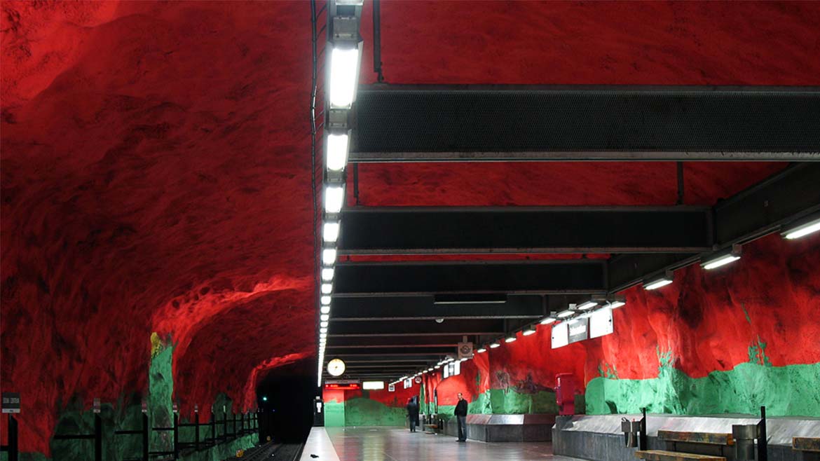 Ошеломляющее метро в Стокгольме – самая длинная художественная галерея в мире, Швеция