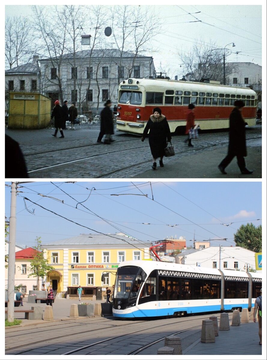 Показываю нашу жизнь на 10 фото Москвы сделанных при Леониде Брежневе и в 2021 году с одних точек 