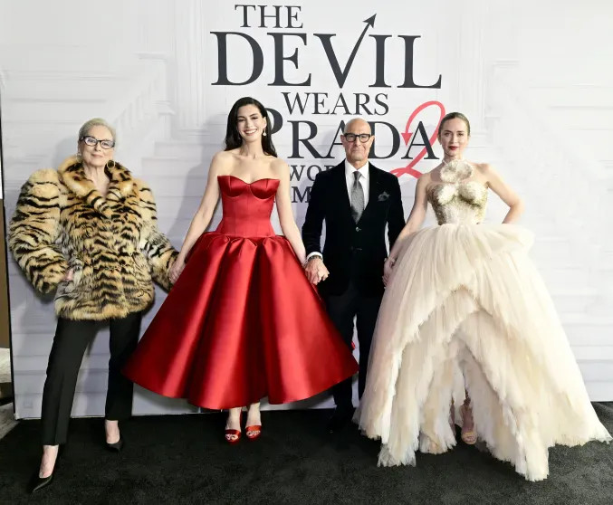 Леди Гага, Мэрил Стрип, Энн Хэтэуэй, Эмили Блант и Анна Винтур посетили премьеру фильма 