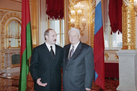 Александр Лукашенко и Борис Ельцин. Фото: Сенцов Александр, Чумичев Алекса