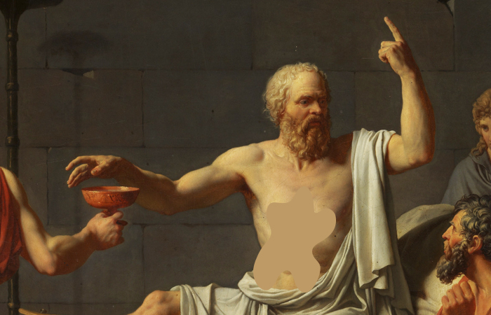 «Смерть Сократа» Жак-Луи Давид , фрагмент / Фото: mymodernmet.com