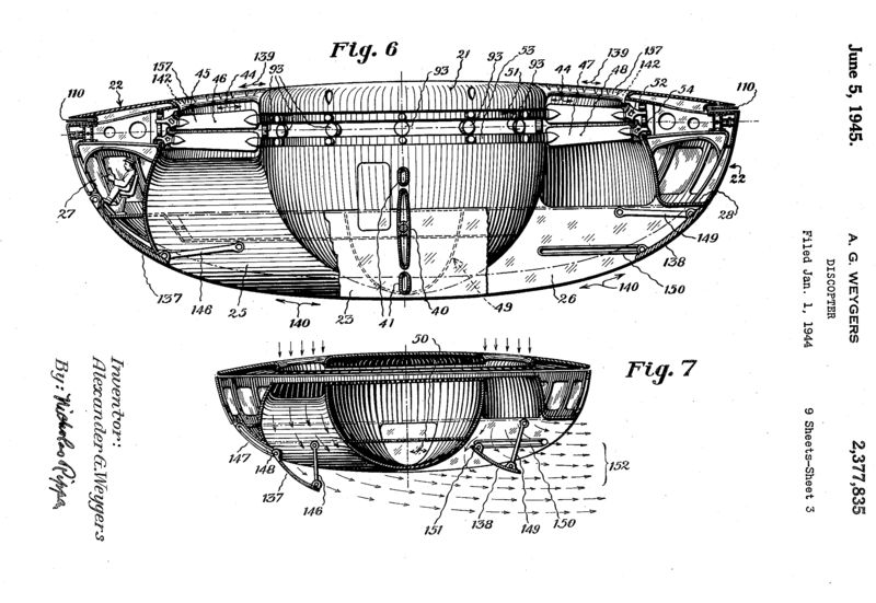 Weygers' patent for his Discopter. 