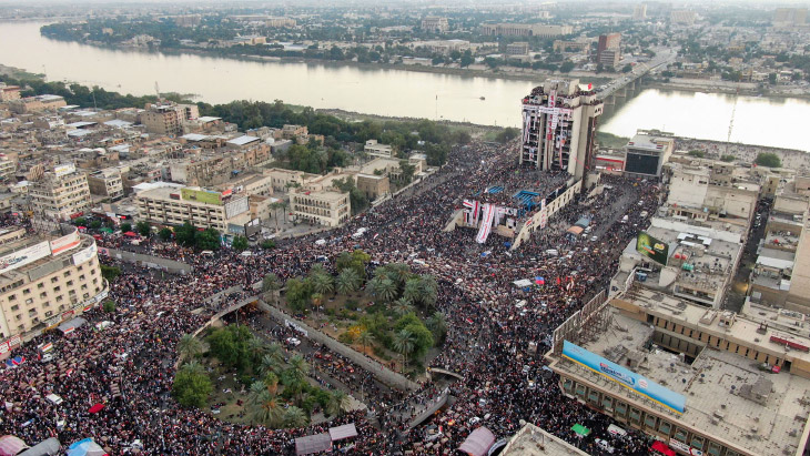 Как выглядят массовые протесты в Ираке