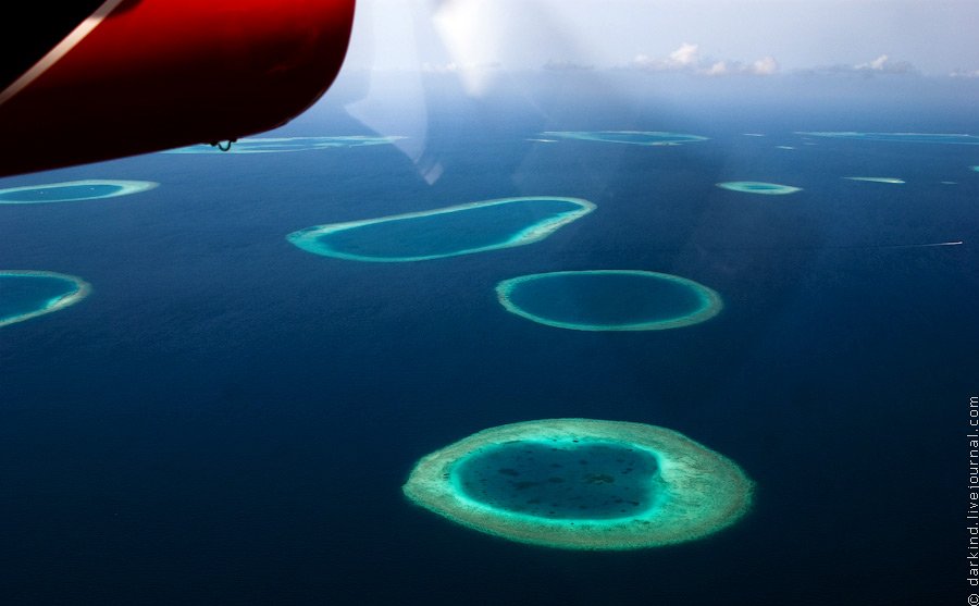 Мальдивские острова с высоты птичьего полета