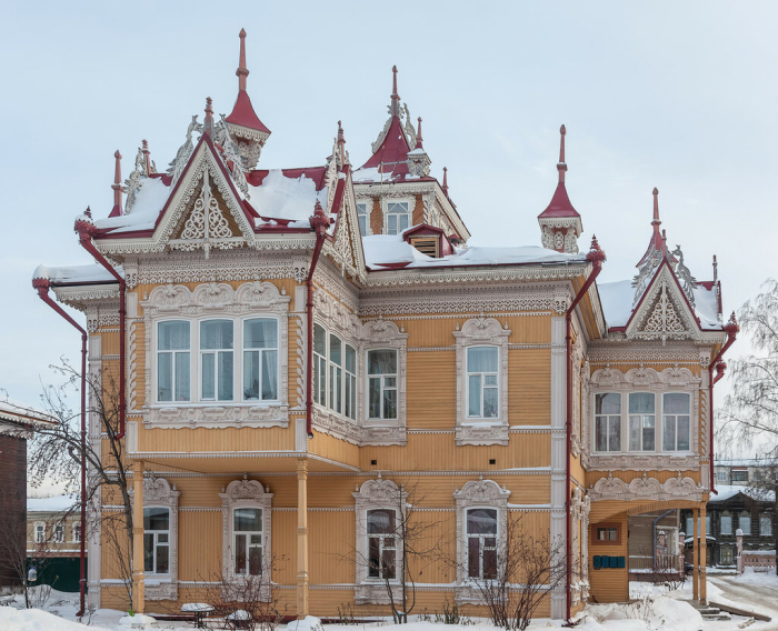 Для кого строили кружевные дома с драконами, жар-птицами, свитками: Деревянное зодчество Томска очень, здание, этого, декоративных, Семёновой, Желябо, архитектор, прошлого, начале, деревянного, Томска, Кстати, домов, деревянных, качестве, жарптицами, называют, возведен, часть, значения