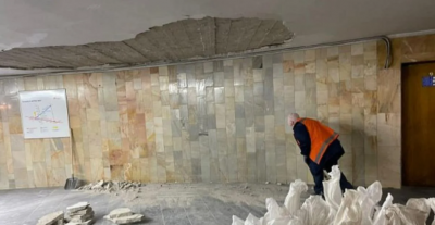 В метро Харькова обвалился потолок