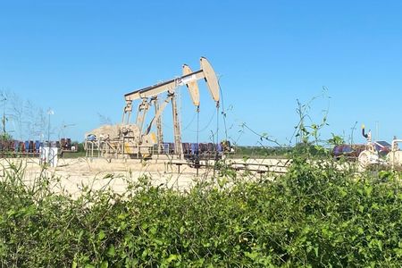 Oil pumps are seen, as oil and gas activity dips in the Eagle Ford Shale oil field due to the coronavirus disease (COVID-19) pandemic and the drop in demand for oil globally, in Karnes County, Texas, U.S., May 18, 2020. Picture taken May 18, 2020. REUTERS/Jennifer Hiller