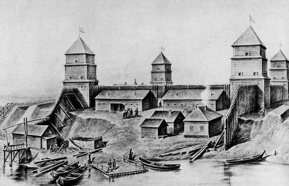 Реконструкция облика Бикатунского острога