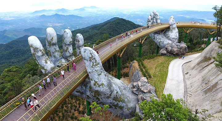 Немного об уникальном мосте во Вьетнаме поездка,страны,туризм
