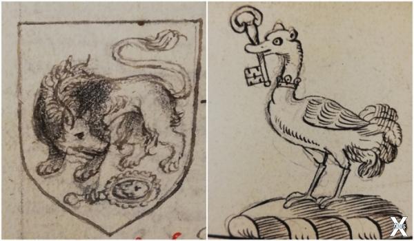 Слева направо: Тигр на гербе (Англия,...
