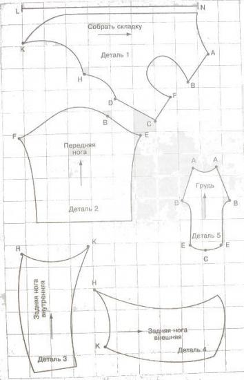 Выкройка комбинезона для собаки 2