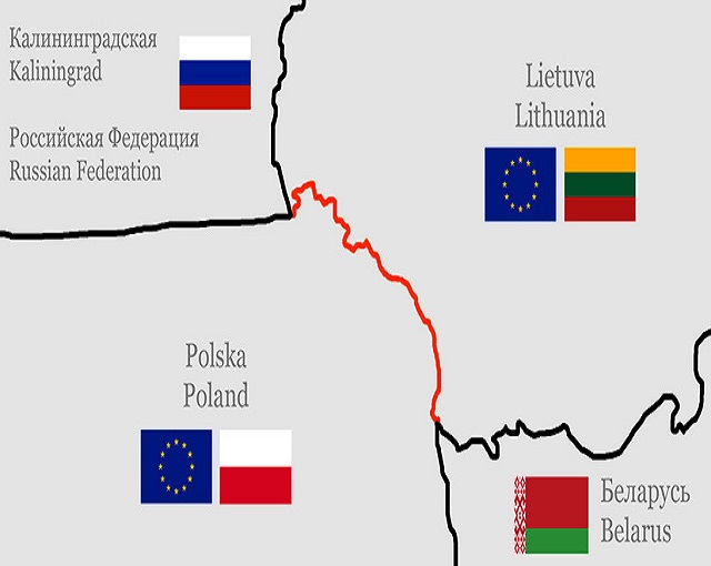 Сувалкский коридор карта