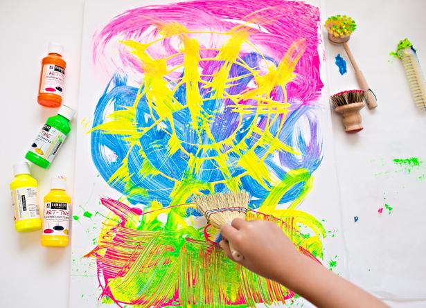 Как с ребенком нарисовать абстрактную картину за 5 минут мастер-класс,творим с детьми
