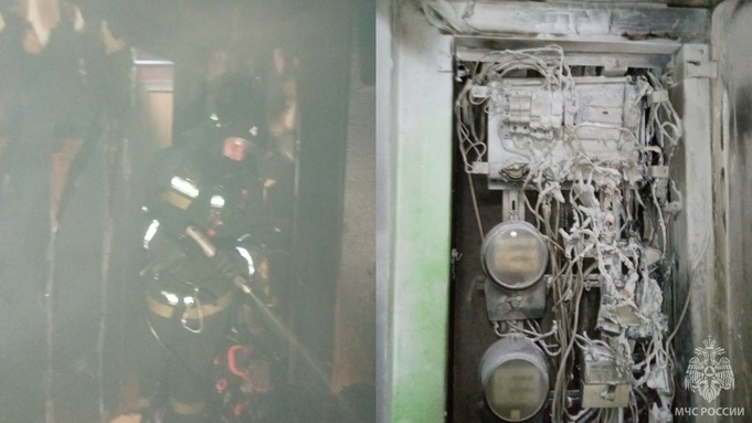 В Барнауле спасли семерых человек во время пожара в жилом доме