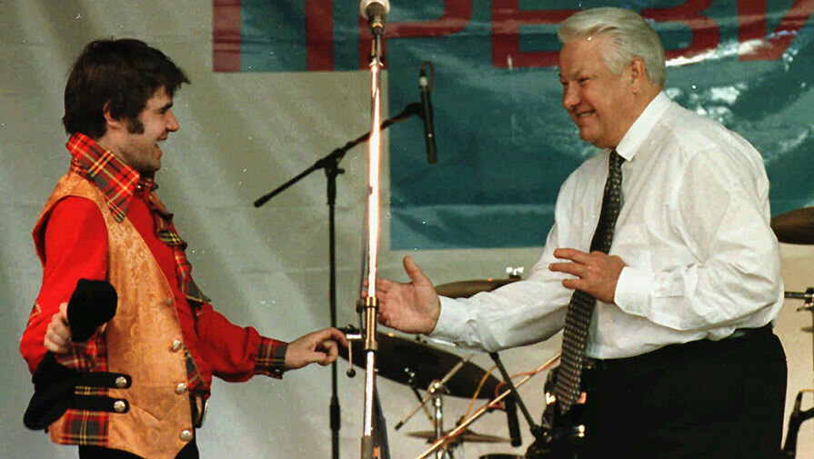 Борис Ельцин во время выборах 1996 года