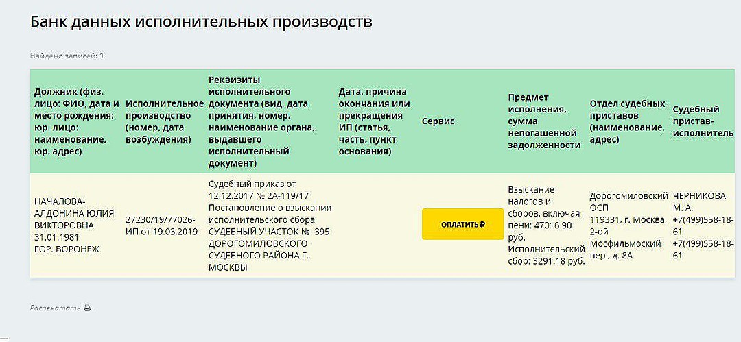 С Юлии Началовой после ее смерти пытаются взыскать долг в 50 тысяч 