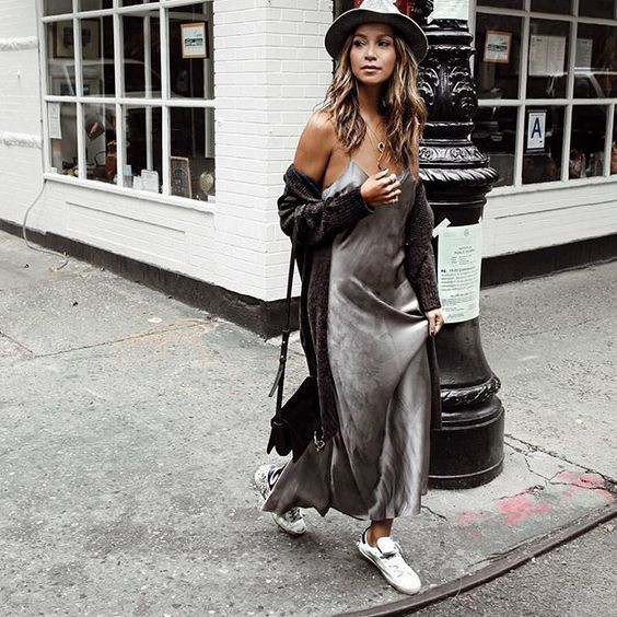 Нужная вещь и летом, и осенью: платья макси гардероб,мода и красота,модные образы,одежда и аксессуары