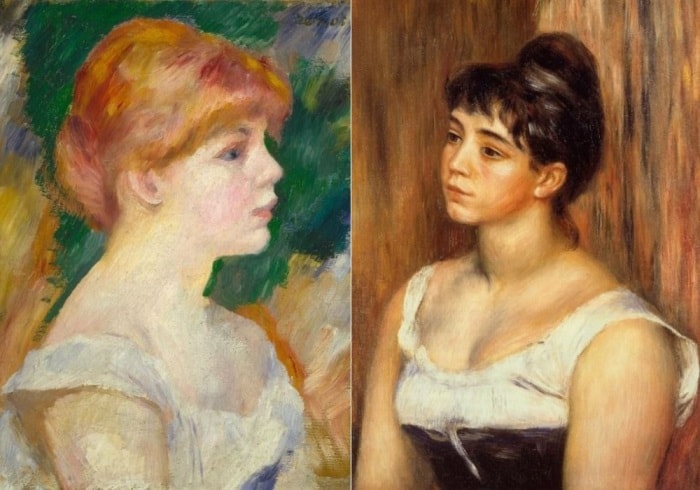 О. Ренуар. Слева – Сюзанна Валадон, 1885. Справа – портрет Сюзанны Валадон, 1885 | Фото: artchive.ru