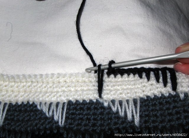 Очень красивый узор для пледа или палантина рукоделие,своими руками