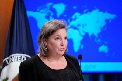 U.S. State Department Under Secretary for Public Affairs Victoria Nuland speaks during a briefing at the State Department in Washington, U.S., January 27, 2022. Susan Walsh/Pool via REUTERS