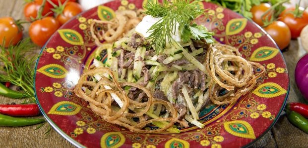 Салат Ташкент – 5 вкусных рецептов еда,пища,рецепты, кулинария