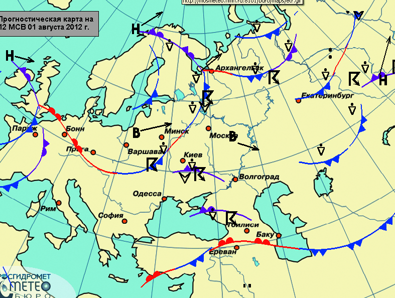 Прогностические карты погоды с фронтальным анализом. Метеобюро. Погода от Московского метеобюро. Приземные прогностические карты апрель 2021. Мосметеобюро Москвы.
