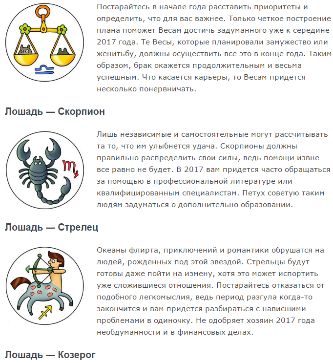Скорпион лошадь женщина характеристика