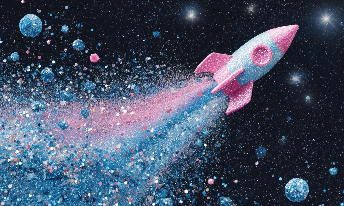 Красивые мерцающие открытки с Днем космонавтики для друзей и родных