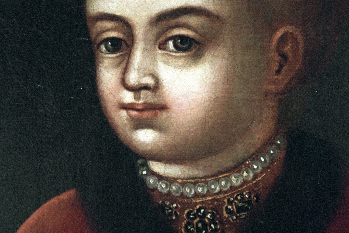 Репродукция картины неизвестного художника XVII века «Портрет царя Петра I в детском возрасте» с выставки «Петр Великий и Москва» в Государственной Третьяковской галерее Репродукция картины неизвестного художника XVII века «Портрет царя Петра I в детском возрасте» с выставки «Петр Великий и Москва» в Государственной Третьяковской галерее