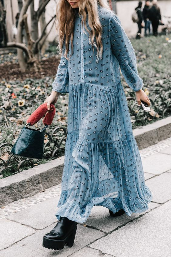 Нужная вещь и летом, и осенью: платья макси гардероб,мода и красота,модные образы,одежда и аксессуары