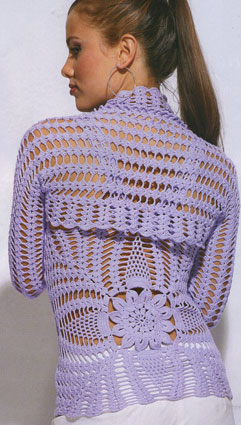 вязание крючком топ и болеро