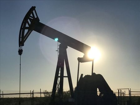 An oil pump is seen operating in the Permian Basin near Midland, Texas, U.S. on May 3, 2017. Picture taken May 3, 2017. REUTERS/Ernest Scheyder/File Photo