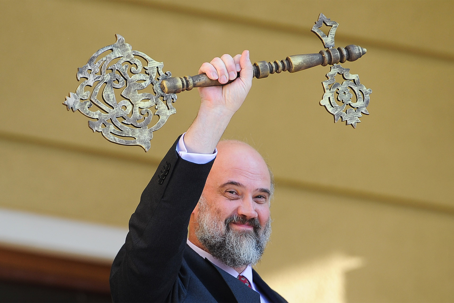 Сергей Андрияка на церемонии открытия Академии акварели и изящных искусств Сергея Андрияки, 2012 год