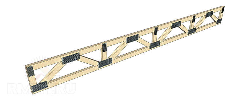 расчет фермы перекрытия из дерева
