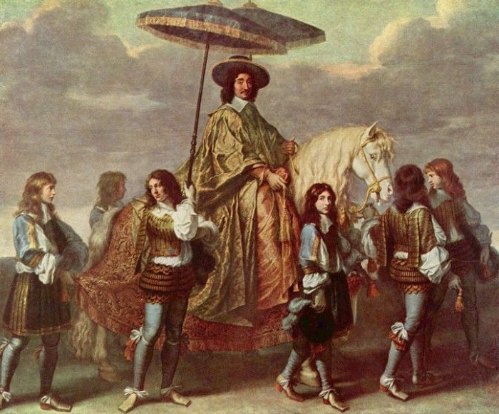  Канцлер Пьер Сегье с зонтиком. (1670). Автор: Чарльз ле Брун.
