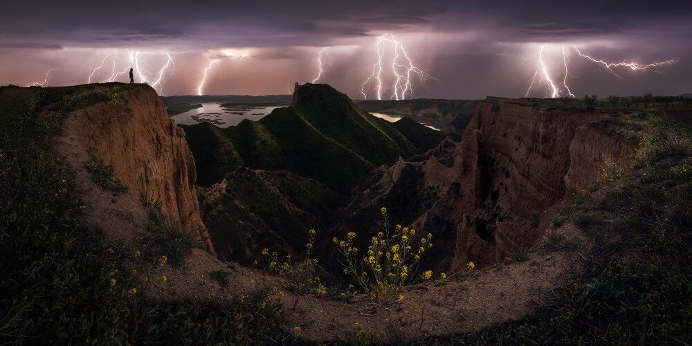 "Электрический шторм". Толедо, испания. Фото: Хуан Лопес Руис
