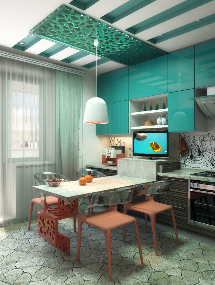 Цветной потолок: 15 вдохновляющих идей идеи для дома,интерьер и дизайн