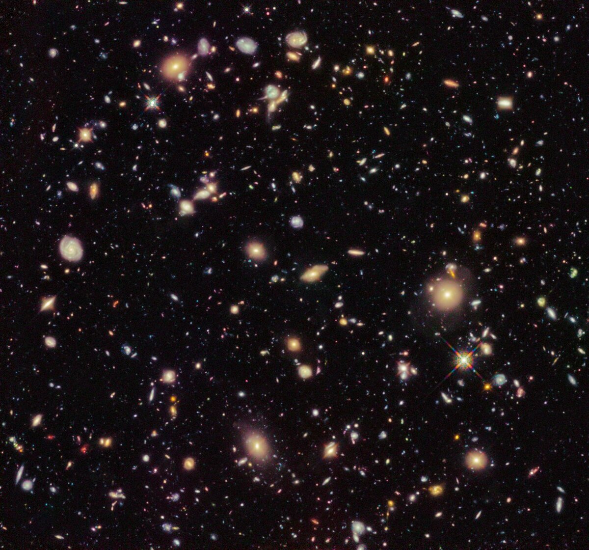 Углублённое поле Hubble. NASA/Hubble