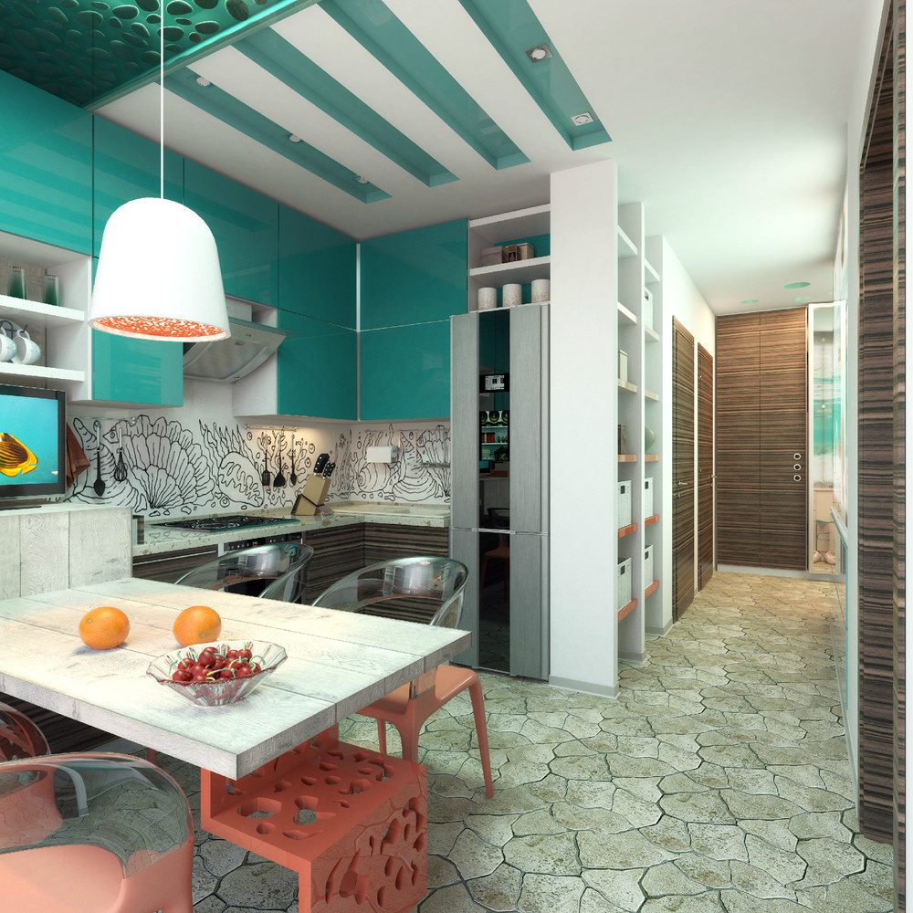 Цветной потолок: 15 вдохновляющих идей идеи для дома,интерьер и дизайн