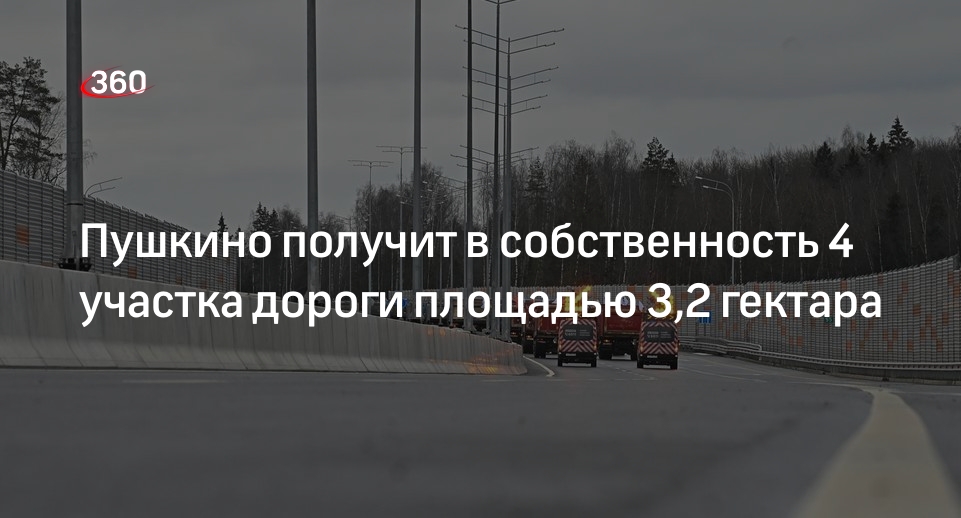 Пушкино получит в собственность 4 участка дороги площадью 3,2 гектара