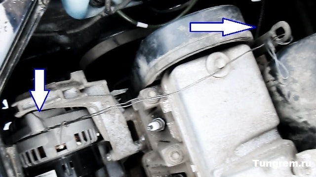 Фиксируем генератор на Калине