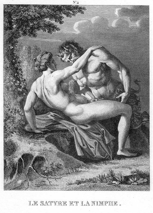 Репродукция «Сатир и нимфа», одна из Шестнадцати Поз.