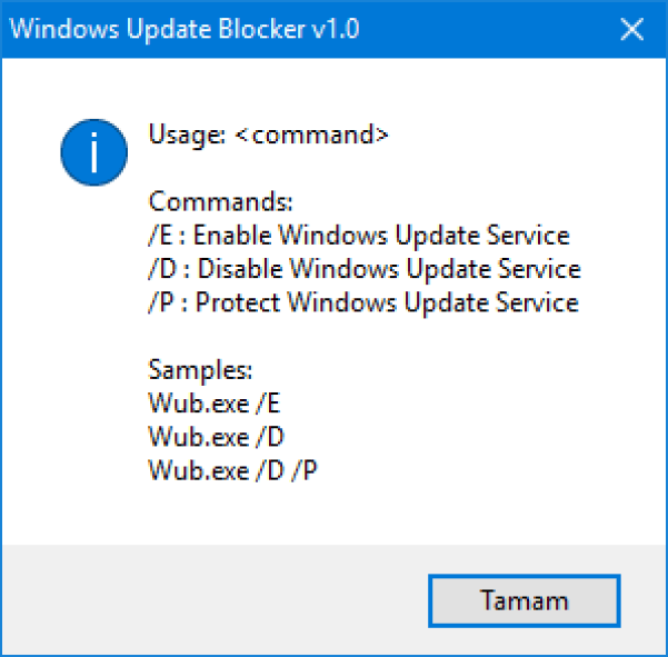 Центр обновления Windows параметры Blocker Cmd