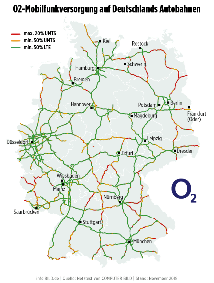 Карта немецких автобанов