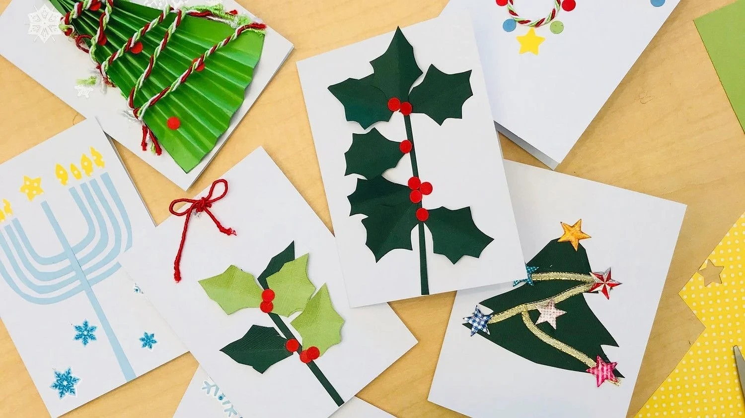 Новогодняя открытка своими руками: 18 простых и красивых идей с описаниями декор,мастер-класс,Новый год,рукоделие,творим с детьми