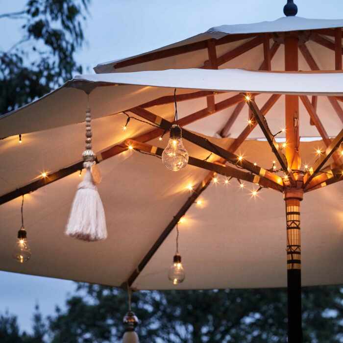 Как использовать гирлянды и струнные лампы для освещения двора: 8 оригинальных идей идеи для дома,освещение