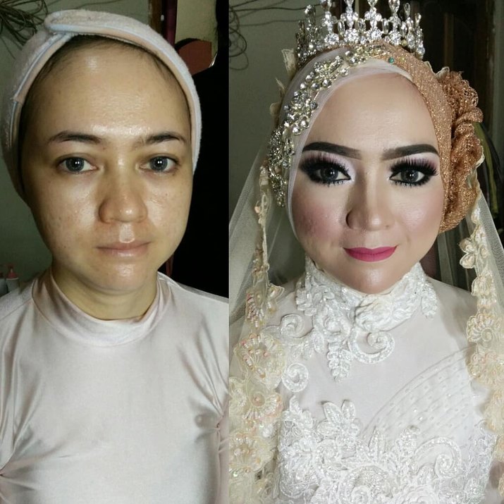 Адовые свадьбы: как красят невест для фотосессии в Азии красота,макияж,мода и красота,народы,свадьба,традиции
