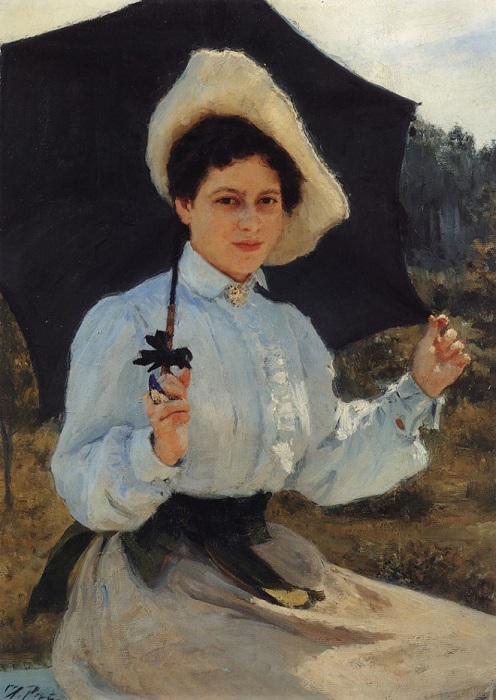  На солнце. Портрет Надежды Ильиничны Репиной. (1900). Автор: Илья Репин.