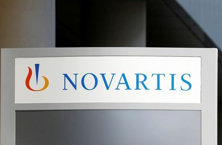 The logo of Swiss drugmaker Novartis is pictured at the French company's headquarters in Rueil-Malmaison near Paris, France, April 22, 2020. REUTERS/Charles Platiau